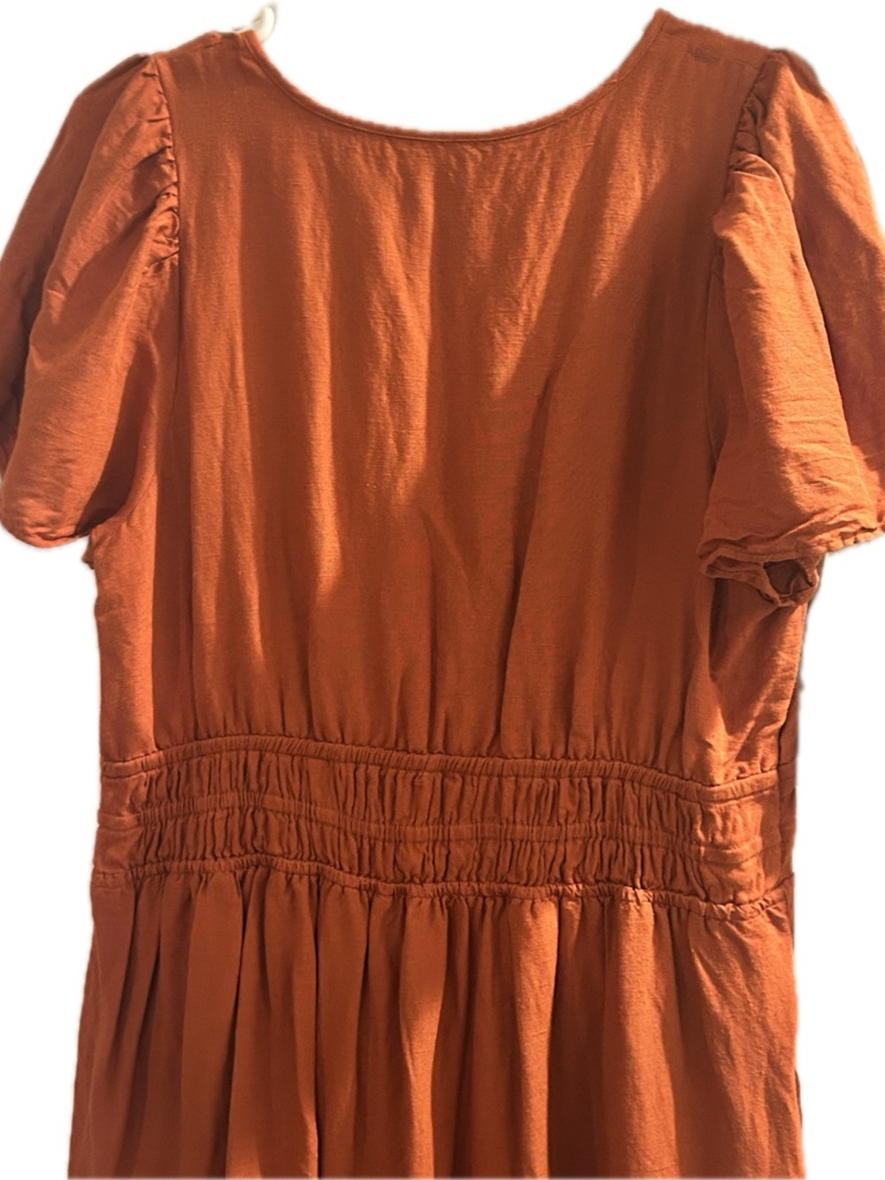 Anthropologie (Maeve) Somerset Maxi Dress, Linen Edition, in Orange - Picture 7 of 13